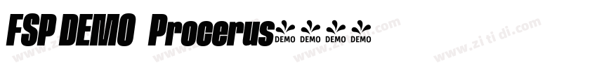 FSP DEMO   Procerus字体转换
